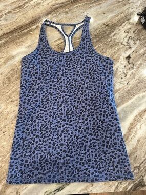 CALIA by Carrie Underwood Blue Leopard-Print Racerback Tank